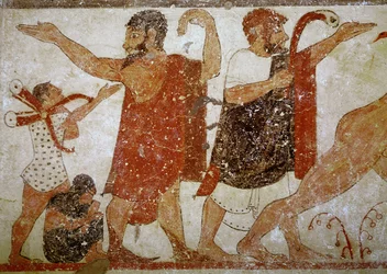 Zwei Männer, aus dem Grab der Auguren, ca. 530-520 v. Chr.